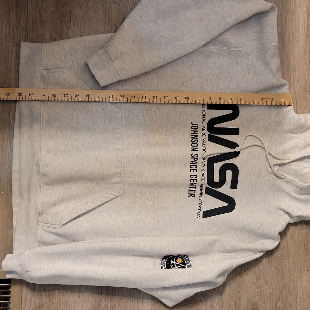 NASA Johnson Space Center Houston TX Apollo Hoodie Unisex Styling Women's XL Gra - Picture 8 of 11